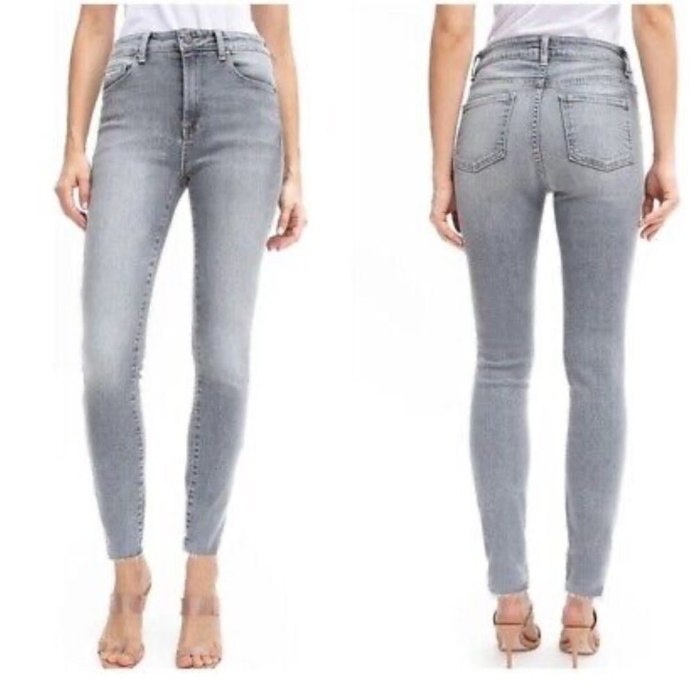 Fidelity Gwen Crop Dissolve High Rise Skinny Ankle Jeans Stretch Sz 32 Made USA